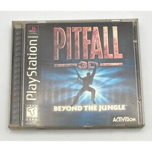 PS1 Pitfall 3D Beyond The Jungle Video Game 1998 Sony Playstation Tested Manual